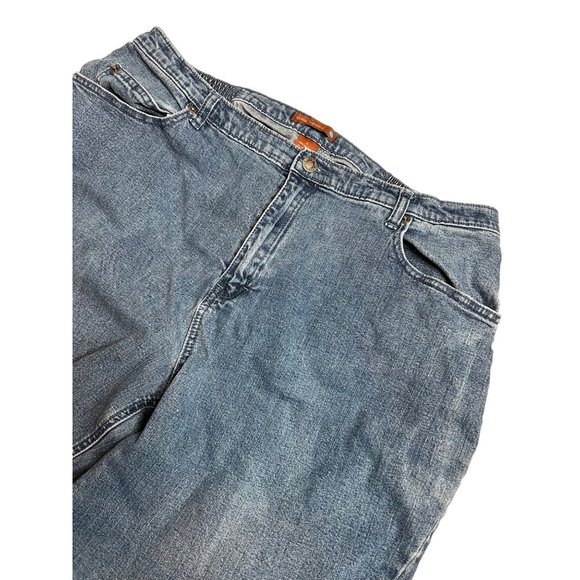 Liz and me Signature Blue Jeans Size 3 (fits like 16W) Cropped Curvy Plus - Picture 1 of 6